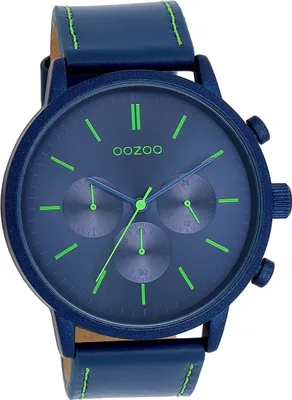 Produktbild von Oozoo Leder Herren Uhr Analog Quarzuhr Armband blau Timepieces D2UOC11205