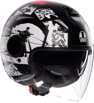 Image de AGV Eteres History casque jet, noir/rouge/blanc, XL (61/62)