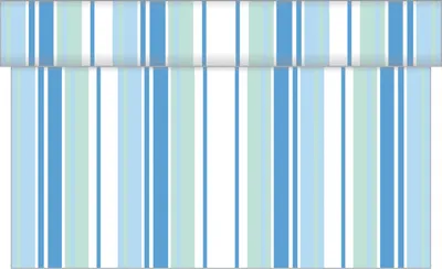 Produktbild von Sovie HOME Tischläufer Lines in Weiß-Blau aus Linclass® Airlaid 40 cm x 4,80 m, 1 Stück