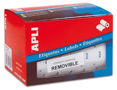 Productafbeelding van Rollenetiketten apli 10084, afmetingen 12 x 18 mm, 3360 stuks.