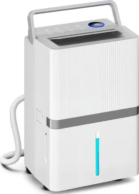 Produktbild von Luftentfeuchter - 35 l/Tag - Für 40–90 m² - 5,5 l Tank - Dauerablauf - 24 h Timer - Feuchtigkeitsanzeige - Weiß