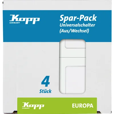 Produktbild von Kopp 617613086, Tasten, Weiß, 4 Stück(e), 250 V, 10 A