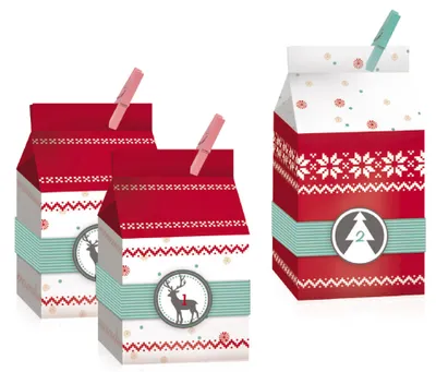 Produktbild von ROTH Adventskalender 24 Boxen "Nordic Bags" zum selbst Befüllen