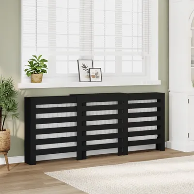 Produktbild von Möbel Heizkörperverkleidung Schwarz 205x21,5x83,5 cm Holzwerkstoff - Klima- & Heizgeräte Zubehör &25993