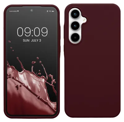 Produktbild von kwmobile Handyhülle für Samsung Galaxy A35 Hülle - Case Silikon - Kabelloses Laden - Schutzhülle Cover in Bordeaux Violett