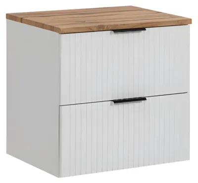 Immagine prodotto di Set da bagno NOXERA 60 cm - Bianco opaco e rovere wotan