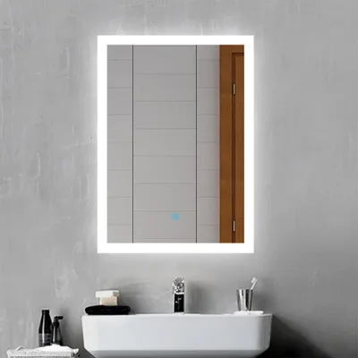 Produktbild von LED Badspiegel Badezimmerspiegel 50x70 mit Beleuchtung Lichtspiegel Wandspiegel mit Touch-schalter beschlagfrei IP44 energiesparend Kaltweiß