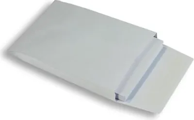 Produktbild von Faltentaschen 178x254x25mm 120g/qm haftklebend VE=125 Stück weiß