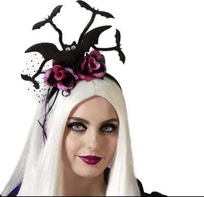 Produktbild von Stirnband Fledermaus Halloween Purpur