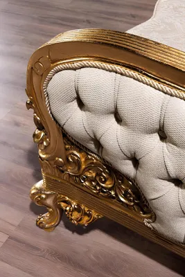Immagine prodotto di -Divano dorato Set di divani classici Mobili imbottiti 3+1 tavolino Tessuto