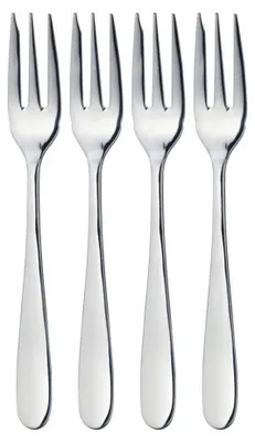 Zdjęcie produktu dla Widelczyki do ciasta ze stali nierdzewnej MasterClass, 15 cm (zestaw 4 sztuk)