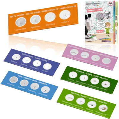 Produktbild von Bresser Junior Mikroskop Starter Set mit 24 Dauerpräparaten ab 6 Jahren