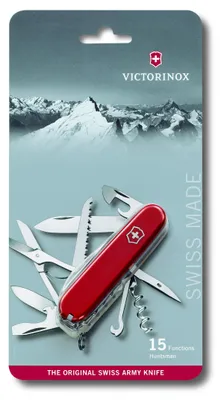 Produktbild von Victorinox Taschenmesser Huntsman (15 Funktionen, Schere, Holzsäge, Korkenzieher) rot