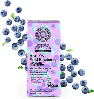 Produktbild von Natura Siberica Anti-OX Wild Blueberry. Renewing Face Serum, 30 ml