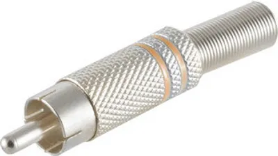 Produktbild von Cinchstecker Metall 6mm, gelb