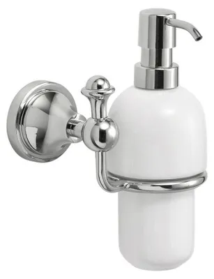 Produktbild von NEVIS Hängender Seifenspender, Keramik, Chrom