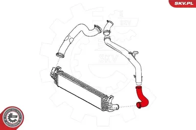 Immagine prodotto di Tubo del turbocompressore intercooler ESEN SKV 24SKV876 per VOLVO V50 (545), V70 III (135), V60 (155, 157), V40 hatchback (525, 526), C30 (533)