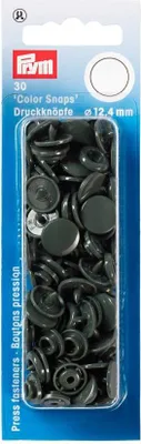 Produktbild von Prym 393109, Nieten-Druckknopf-Verschluss, Polyoxymethylen (POM), Dunkles Grau, Matte, Rund, 1,24 cm