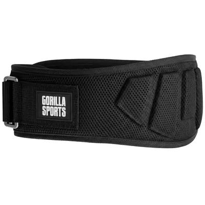 Produktbild von GORILLA SPORTS® Gewichthebergürtel S–XL, Neopren Trainingsgürtel mit Klettverschluss & Metallschnalle, Gewichtsgürtel für Krafttraining & Powerlifting