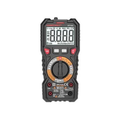 Produktbild von Digitalmultimeter mit Taschenlampe Habotest Ht118C, Echteffektivwert, Ncv, Batterieprüfung