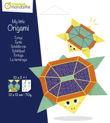 Zdjęcie produktu dla Avenue Mandarine OR515C - Zestaw kreatywny My little Origami, 12 x 12 cm, 20 arkuszy, 70g, żółw, 1 zestaw