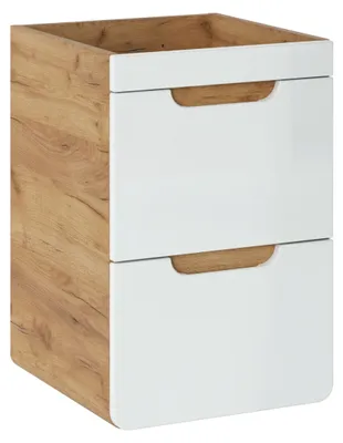 Produktbild von Hängeschrank unter Waschbecken ARVIDA - Weiß - 2 Schubladen - 40 x 59 x 41 cm