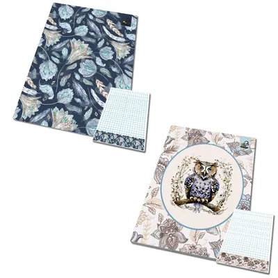 Immagine prodotto di Quaderni A6 a quadretti con motivo Boho, 50 fogli, confezione da 10 pezzi