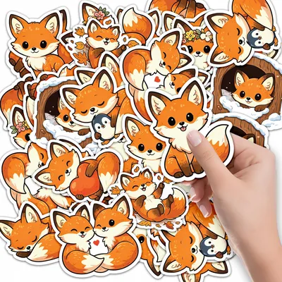 Image de AUTOCOLLANTS ÉTIQUETTES CAHIER 10 pcs - Animal Renard LISEK LAS Sauvages
