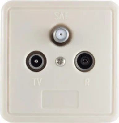 Produktbild von S/CONN maximum connectivity Antennensteckdose, SAT+BK mit Klemmtechnik, 1 dB, R&D (15-93011)