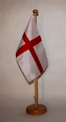 Produktbild von Tischflagge England rotes Kreuz 25x15 cm mit Holzständer
