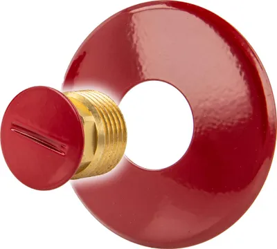 Produktbild von tecuro Verschluss - Stopfen AG G 1/2 Zoll, mit Rosette - Messing rot