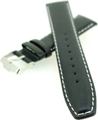 Produktbild von Jacques Lemans | Uhrenarmband Leder schwarz 22mm Kontrastnaht 1-2099A