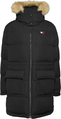Zdjęcie produktu dla Tommy Jeans Midi Alaska Faux Fur Jacket Black - Duża L