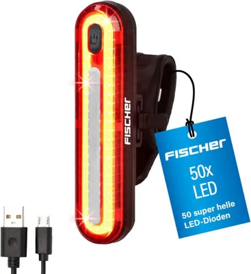 Obrázek produktu pro LED zadní světlo, zadní světlo na kolo, osvětlení kola, dobíjecí, stupeň krytí IPX4, černá barva