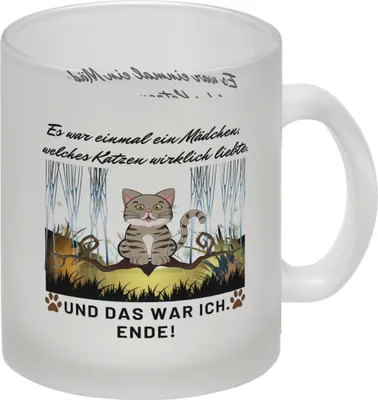 Produktbild von Katzen Märchen Glas Tasse für Katzenliebhaberin