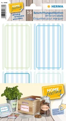 Immagine prodotto di Etichette adesive Herma HOME 52x82 mm blu-verde, rimovibili