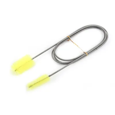 Image de Brosse de nettoyage flexible à double tube pour aquariums (jaune)