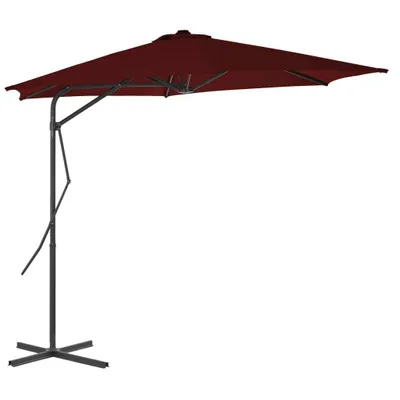 Immagine prodotto di The Living Store ombrellone con palo in acciaio rosso Bordeaux 300x230 cm