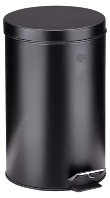 Obrázok produktu pre Pedálový odpadkový kôš Dirt Devil 12 l - Odpadkový kôš s mäkkým zatváraním - Odpadkový kôš z nehrdzavejúcej ocele s vyberateľným vnútorným košom - do kúpeľne - 27,5 x 25,5 x 40,2 CM - čierny