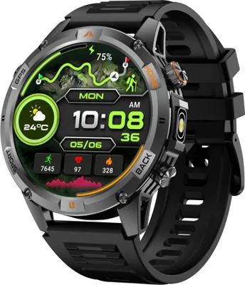 Produktbild von INF Multifunktionale Smartwatch mit Herzfrequenz, Blutdruck und Schlafüberwachung Schwarz