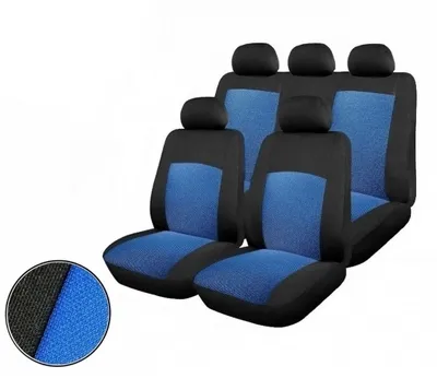 Obrázok produktu pre Kompletná sada poťahov sedadiel pre Dacia Logan I (2004–2012), Dacia Logan II (od roku 2012) – modro-čierna