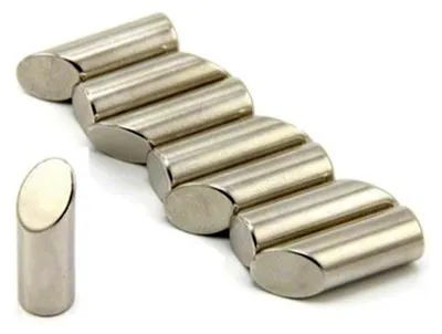 Produktbild von 8 Stück Stabmagnet mit Gehrung 45° - Ø10 x 30mm - Neodym N42 - Haftkraft 3,6kg
