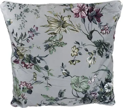 Produktbild von Couchkissen samt 45 x 45 cm mit Blumenmuster und Reißverschluss