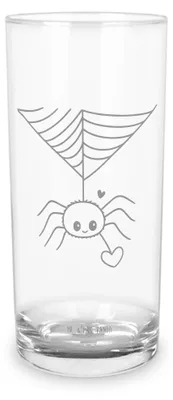 Produktbild von Mr. & Mrs. Panda Glas Spinne Agathe Liebe 400 ml - Transparent - Geschenk, Liebesgeschenk, Tumbler, Cocktailglas, Wasserglas, Liebesbeweis, Longdrinkglas, Verliebt