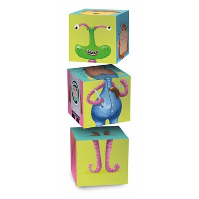 Produktbild von DINO Monster-Bilderwürfel, 12 Würfel