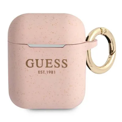Produktbild von Guess Silikon Glitter Case Est - Airpods Hülle (rosa)