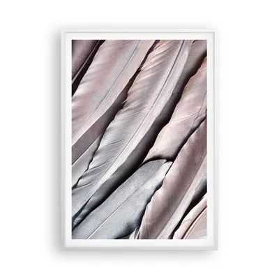 Produktbild von Gerahmtes Poster - Weißer Rahmen - Federn Flügel Feder - 70x100 cm - Wand Bild - Wanddeko - Wandbilder - Kunstposter - Wandposter - Bilderrahmen - Bilder - Kunstdruck - P2WPA70x100-5114