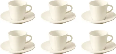 Produktbild von Villeroy & Boch Manufacture Rock Espresso Set weiß 12-teilig
