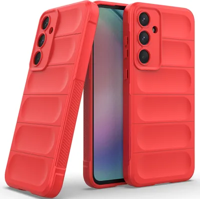 Image de Etui pour Samsung Galaxy A55 Soft TPU Silicone Shockproof Protective Case Rouge