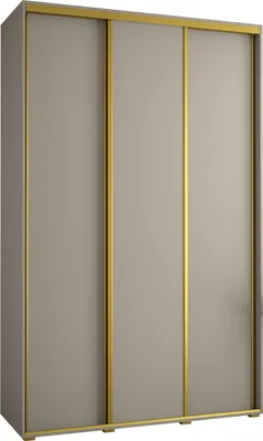 Produktbild von Kryspol Dakota 1 Schrank, drei Türen - 235,2x160x60cm - Kaschmir Gold